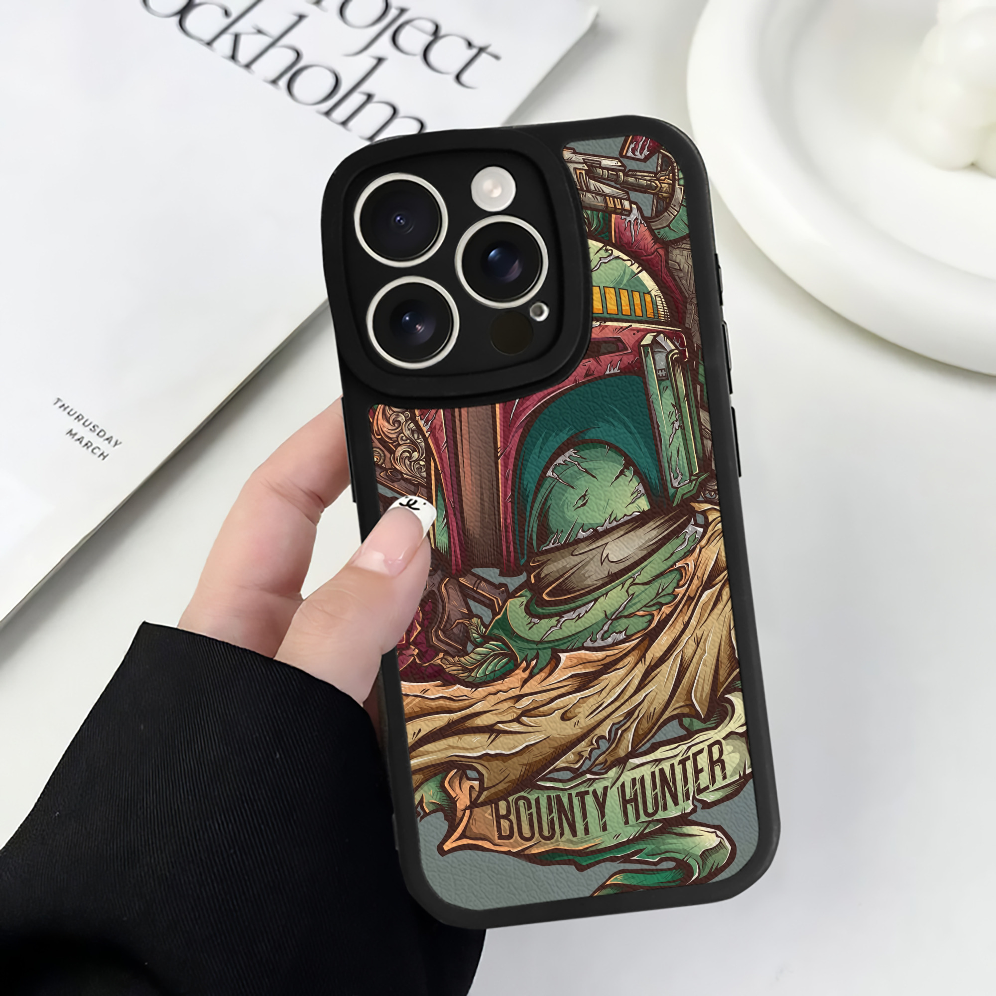 （画像用） スター・ウォーズ Star Wars 【iPhone 16シリーズ対応】シリコンスマホケース（レザー調） 材質：シリコン